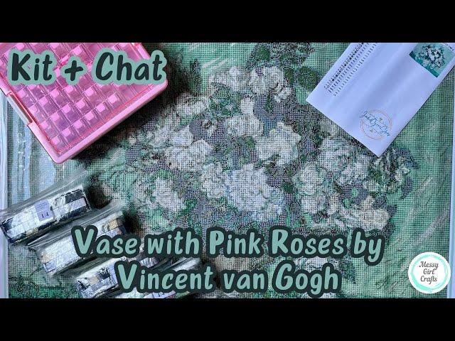 Kit + Chat – Vase with Pink Roses by Vincent Van Gogh (Jaded Gem Shop)
