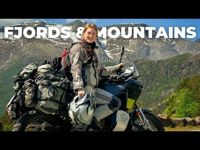 Solo Motorcycle Camping trip through Norway's Majestic Fjords and Mountains on a Norden 901 [S5-E2]