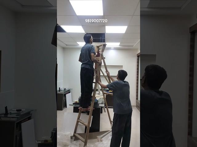 Gride ceiling tiles installation