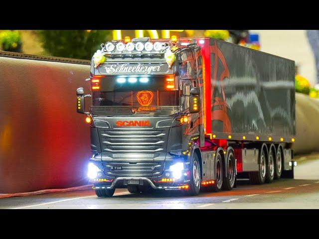 MEGA RC MODEL TRUCK CAR TRANSPORT, RC HEAVY HAULAGE, RC MACHINES COLLECTION!! RC DIGGER K350 KOBELCO