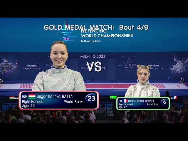 Milano 2023 Womens Sabre P1 HUNGARY HUN vs FRANCE FRA