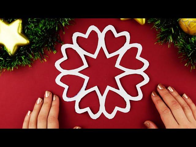 How to make a Christmas paper snowflake easily and simply. New Year crafts