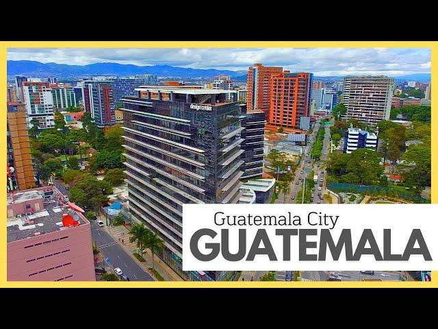 Cloudy day in ZONA 10 GUATEMALA CITY drone 4K