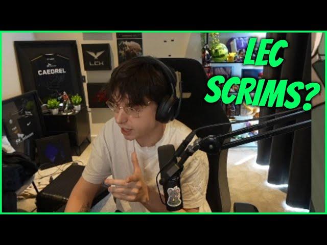 Caedrel Explains Why They Can't Stream Scrims VS LEC Teams