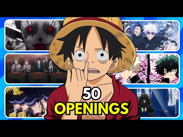 ANIME OPENING QUIZ - 50 Openings [VERY EASY - VERY HARD]