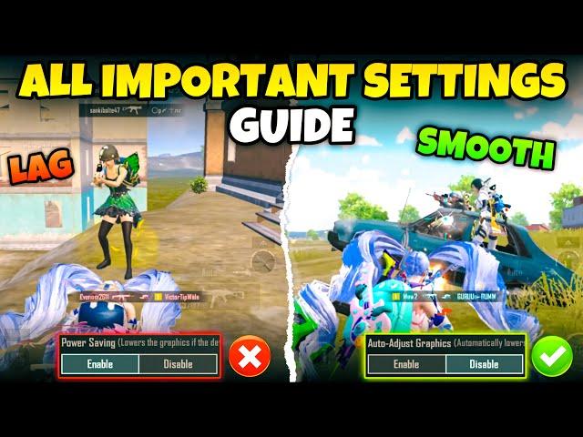 CHANGE ALL THESE SECRET BASIC SETTINGS NOW!! IN BGMI2025 (Tips & Tricks) Mew2.