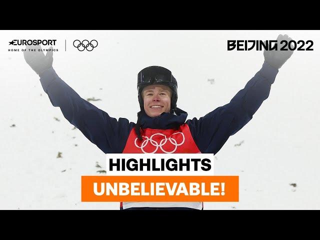 Walter Wallberg is stunned as he is declared the men's moguls gold medallist| 2022 Winter Olympics