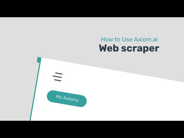 How to use the point and click no-code web scraper in Axiom.ai