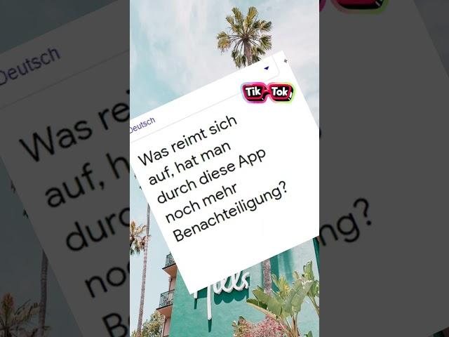 WAS REIMT SICH AUF, HAT MAN DURCH DIESE APP NOCH MEHR BENACHTEILIGUNG?