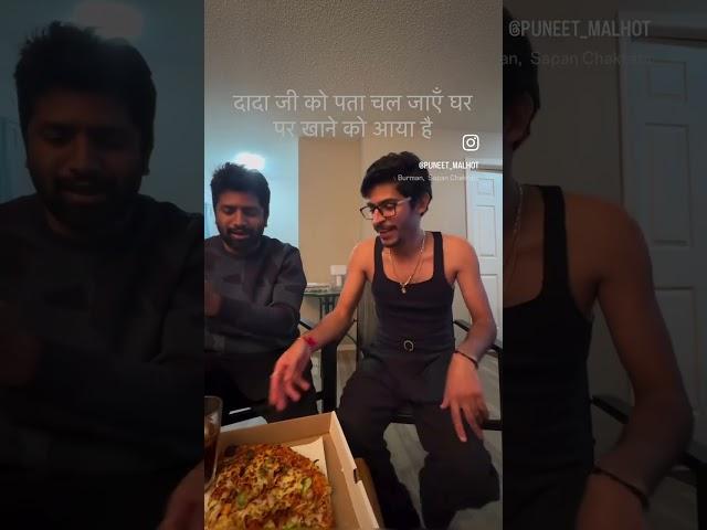 Dada ji ki gali ka alag hi sawad hai #pizza #pizzalover dadaji #dada #edmonton #canada #india #otd