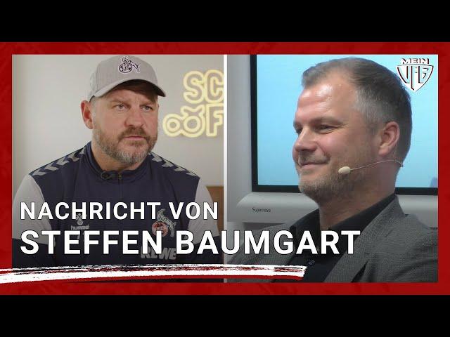 Nachricht von Steffen Baumgart an Fabian Wohlgemuth ️ PodCannstatt Live-Event