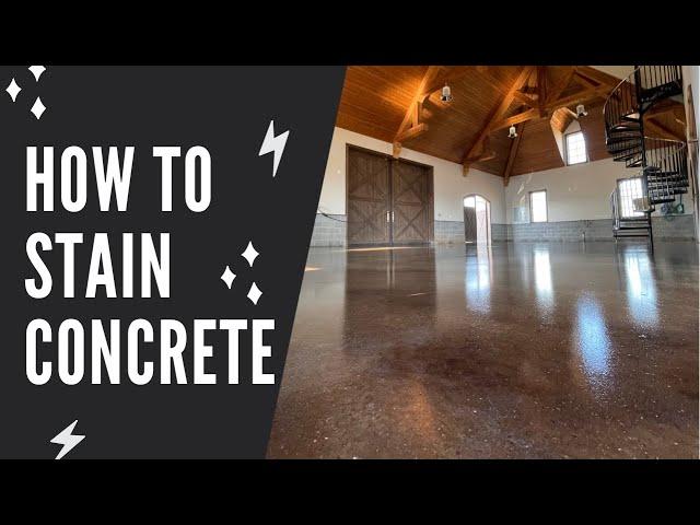 How to Stain Concrete Floors for a Barndominium