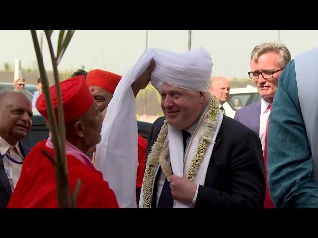 British PM Boris Johnson visits Gujarat Biotechnology University in Gandhinagar