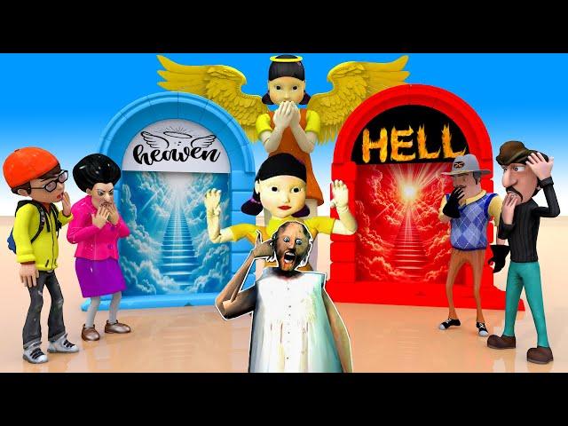 Scary Teacher 3D vs Squid Game Heavenly Rewards or Hellish Penalty 5 Times Challenge!