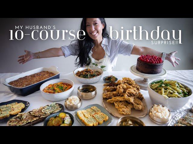 Cooking 10-course Korean vegan birthday dinner for husband #recipe #koreanfood #dinnerrecipe #vegan