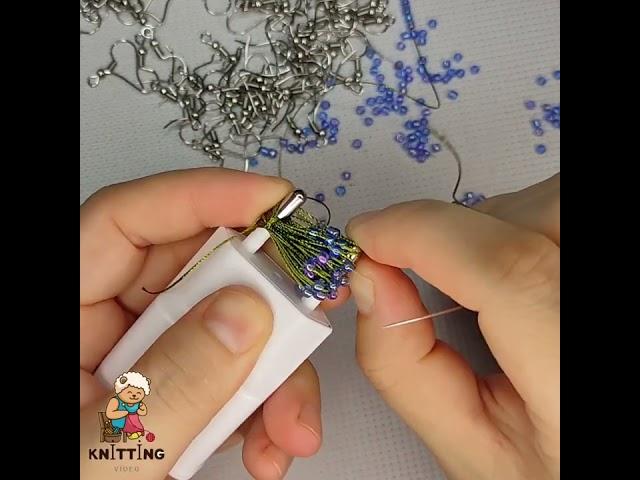 You will love this design with thread and beads  it's a very genius idea. #handmade #knit