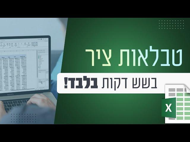 טבלת ציר באקסל - בשש דקות בלבד! PIVOT TABLES