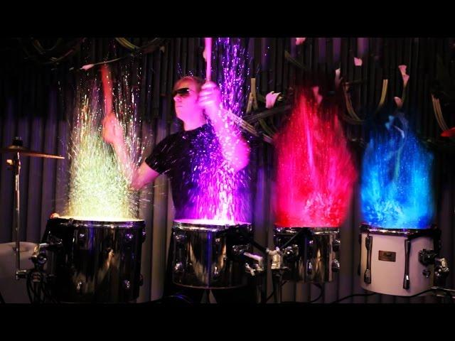 Drumming with FIRE & Water - LED Drum Show (AFISHAL)