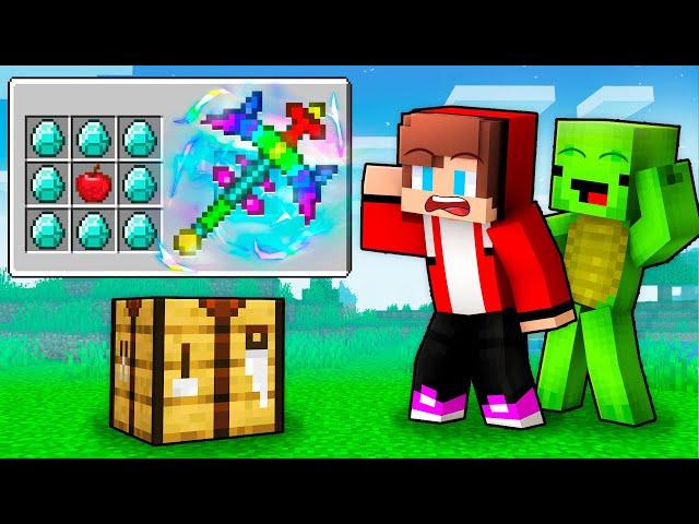 JJ and Mikey : All Crafts are RANDOM Challenge in Minecraft Maizen !
