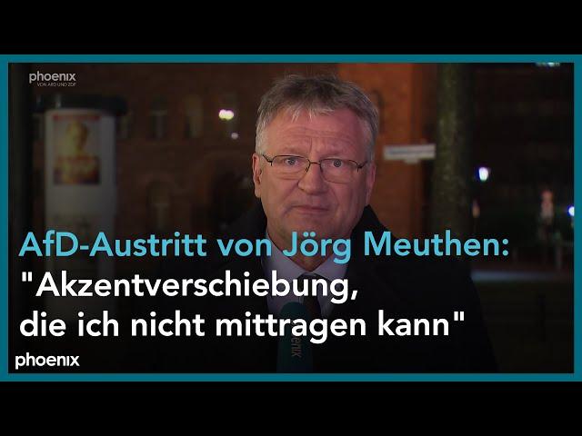 Interview mit Jörg Meuthen (zurückgetretener Bundessprecher AfD) zu seinem Parteiaustritt