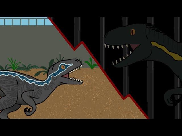 Jurassic World 2 Blue vs Ripper (animated)