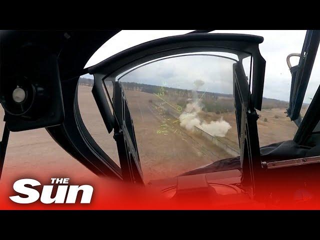 Russia releases dramatic cockpit video of helicopter attack on Ukrainian air defence positions