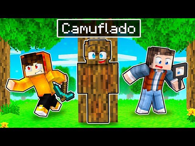 USEI CAMUFLAGEM PARA ESCONDER DOS MEUS AMIGOS NO MINECRAFT !