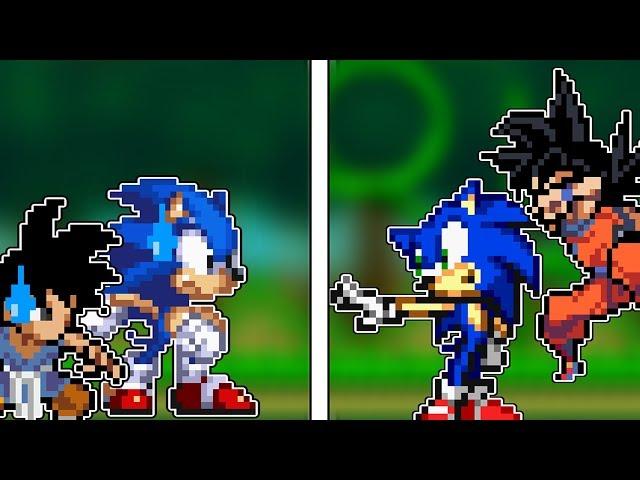 """Speed""" Animation 7 - Goku "Super" and Modern Sonic vs Goku "GT" and Classic Sonic