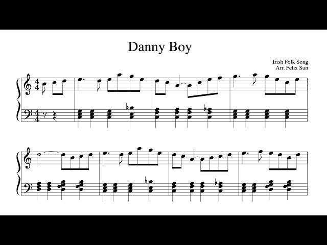 Danny Boy - Sheet Music (Beautiful Easy Piano Solo)