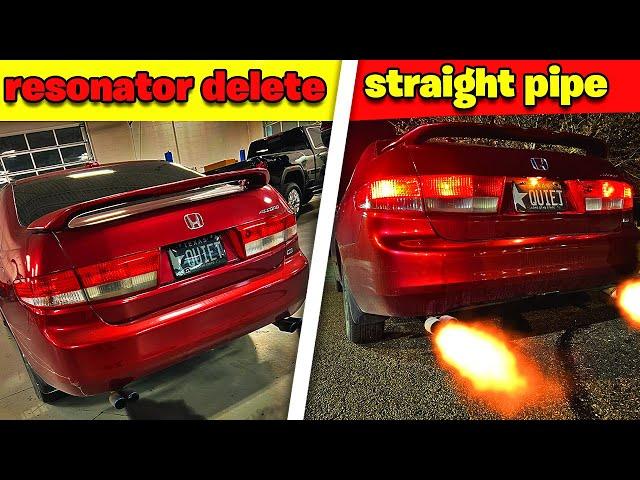 resonator delete vs straight pipe