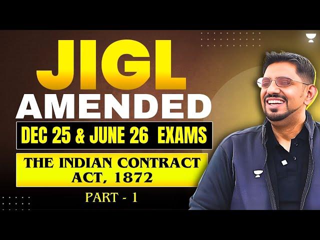 CS Executive JIGL One Shot Revision The Indian Contract Act, 1872 CS Amit Vohra #unacademy #csexams