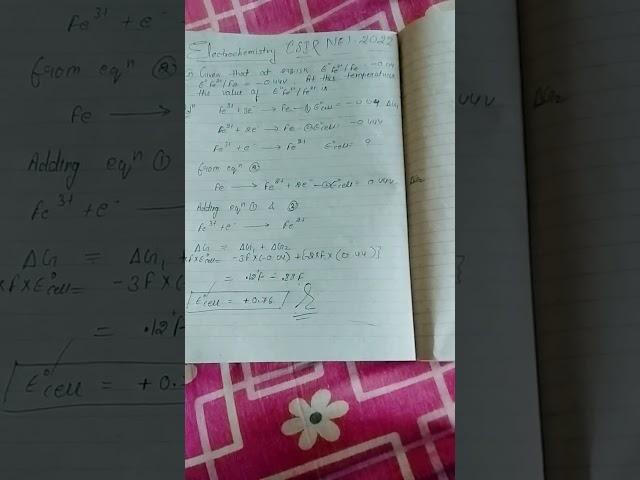#csir #net #shortnotes #electrochemistry