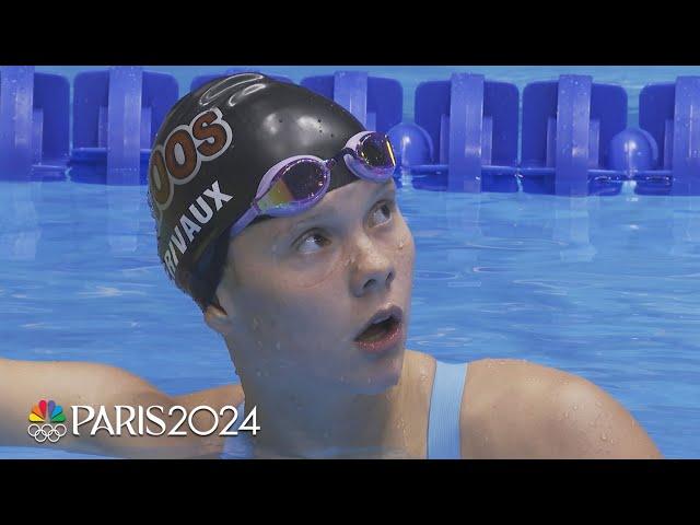 14 year old Audrey Derivaux clinches 400 IM finals spot with clutch Trials heat win | NBC Sports