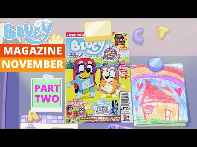 Bluey Magazine November Issue Part 2  | Bluey Books & Crafts | Disney Jr | ABC Kids