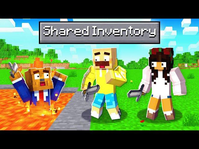 Minecraft But We SHARE An Inventory