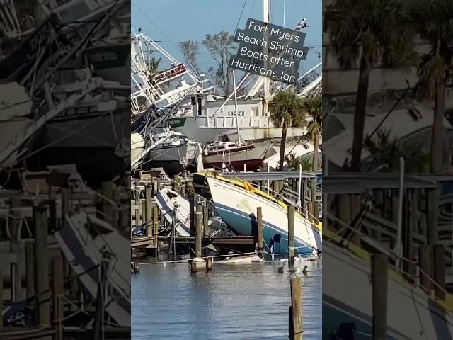 Fort Myers Beach Shrimp Boats After Hurricane Ian