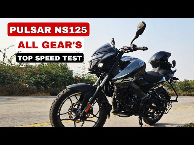 New Bajaj Pulsar NS125 1st, 2nd To 5th Gear Top speed Test 