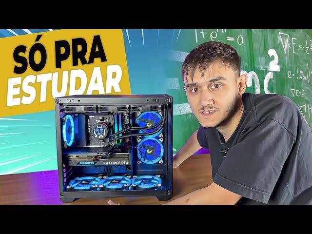 Ele montou esse PC só pra ESTUDAR 