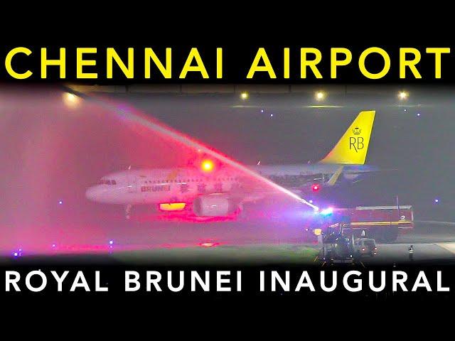 ROYAL BRUNEI AIRLINES INAUGURAL flight to CHENNAI | Landing & Takeoff - PLANE SPOTTING