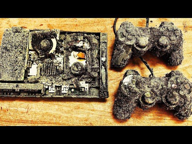 Restoration old broken original PlayStation PS2 console – Vintage Retro Console Restoration & Repair