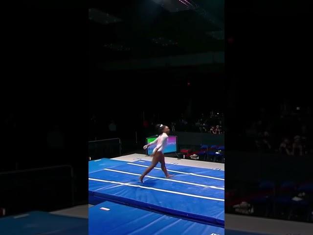 Simone Biles: First Woman to do Yurchenko Double Pike on Vault in Competition #ATHREAT