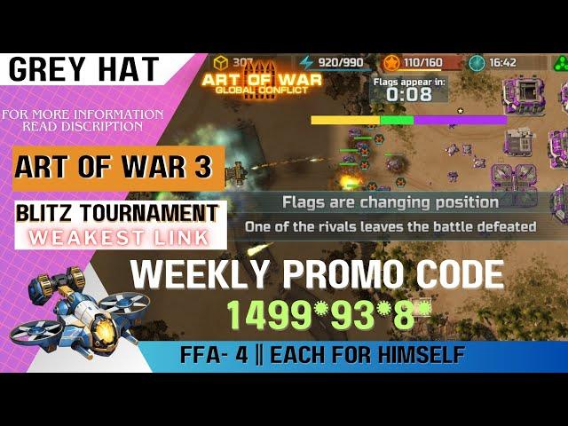 Art Of War 3 Blitz Tournament | Weakest Link | FFA4  - Each for himself  