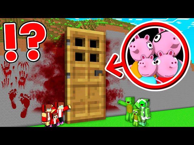 What if JJ and Mikey Found Peppa Pig's Security House in minecraft Maizen