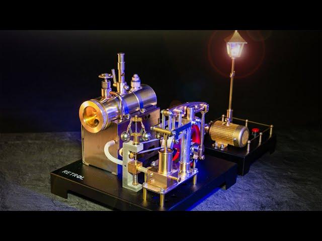 Fully functional retro Steam Engine Kit - Assembled and fired up!