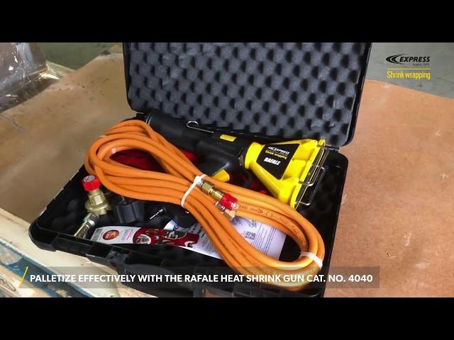 Palletize effectively with the rafale heat shrink gun cat  no  4040 by Express Shrink Wrapping