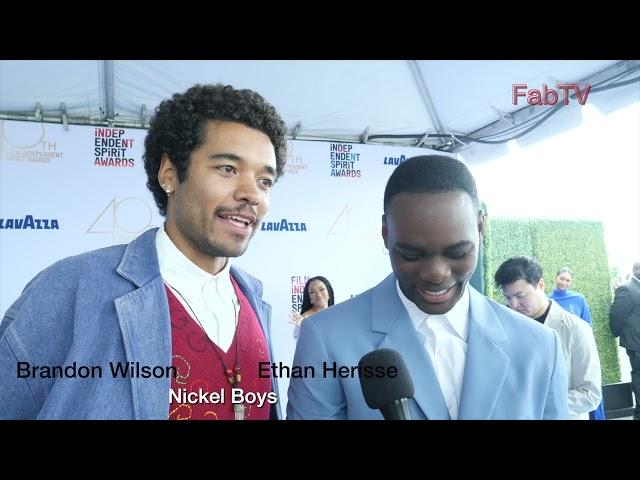 Ethan Herisse, Brandon Wilson at the 2025 Film Independent Spirit Awards