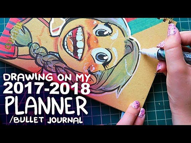 DRAWING on my PLANNER! | Markers on Toned Paper  | Back to School