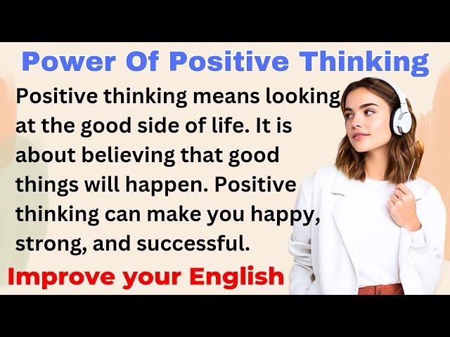 Power Of Positive Thinking | Improve your English | Everyday Speaking | Level 1 | Shadowing Method