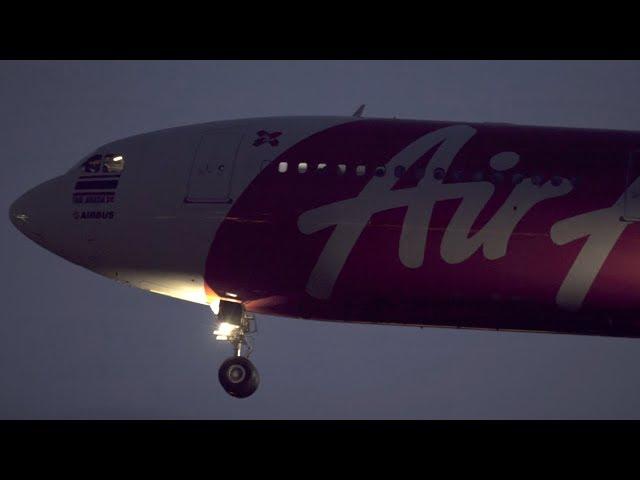 Thai AirAsia X Airbus A330-300 HS-XTB Landing at NRT 16L