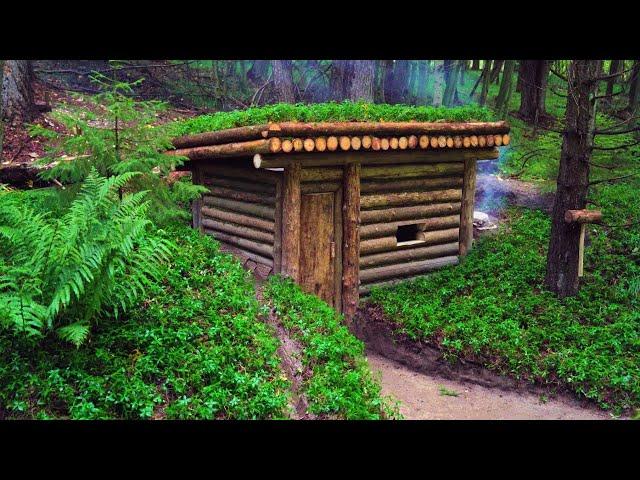 Building a Natural Bushcraft Shelter from START to FINISH in the Wild, Landscaping, Bushcraft skills